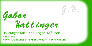 gabor wallinger business card